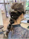 編みおろしヘアセット/福原遼華