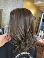 クアトロ グランシュ 川崎店(QUATRO × GranCieux)&nbsp;ブリーチなし　オリーブグレージュ