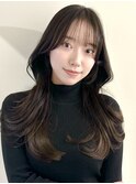 韓国風/レイヤー/顔まわり/前髪/小顔/くびれ/髪質改善