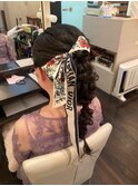リボン編みおろしアレンジ