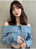 オリーブグレージュの韓国レイヤースタイル（新潟/万代）