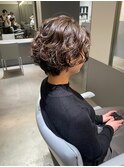 ショートボブパーマ/ショートパーマ/ハンサムショートパーマ