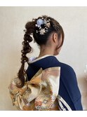 編み下ろし/成人式ヘア/お呼ばれヘア