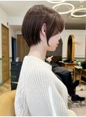 ウェーブミディアム似合わせカットメルティカラーショート/柏柏