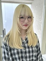 シーン(seen)&nbsp;◎簡単スタイル ワイドバング フェイスレイヤー 小顔 ブリーチ