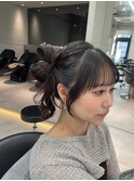 レイヤーカット/ブルーブラック/顔周りカット/ハッシュ/小顔