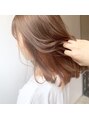 ビューティズム エルム(Beautism Elm) 色持ち、艶感ばっちりな、おしゃれオレンジミディアムヘア
