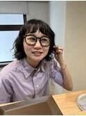 オン眉×ボブパーマ