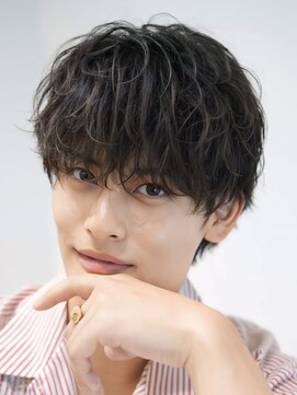 オーシャントーキョー 心斎橋(OCEAN TOKYO WEST) シャドウパーマシースルーラウンドマッシュ波巻きパーマウルフ