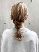 エインアンリー 明治神宮前(AIN.ANLY.)&nbsp;◯ポニーテールシニヨン編み込みお団子ドレスヘアハープアップ