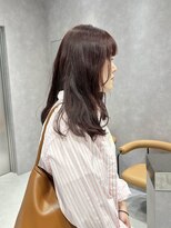 サロウィン 静岡 呉服町通り店(SALOWIN)&nbsp;ボルドーカラー　波巻きヘア　ブラウンカラー　ブリーチなし