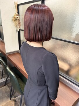 プチメゾントウキョウ(Petit Maison Tokyo) ショートボブ_レッドカラー