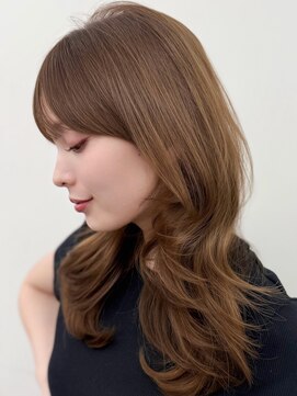 アマトウキョウ アユンチェ(AMA TOKYO×AYUNCHE) 韓国ヘア　透明感カラー　2wayバング  レイヤーカット   顔周り