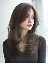 ダル 渋谷/表参道(DAL.)&nbsp;顔周りカットハッシュカットダークブラウンワンホンレイヤー韓国