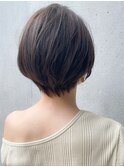 大人ショート・ショートボブ・グレージュ、脱白髪染め☆