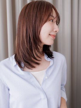 カバーヘア ブリス 志木南口駅前店(COVER HAIR bliss) メテオストレート大人美人前下がりワンホンレイヤー30代40代W