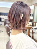 キアラ(Kchiara)&nbsp;ブリーチなし暖色ラベンダー×結べるくびれボブ【Kchiara奥野】