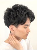 パーマツーブロックアップバングショート