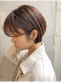 【davin中目黒】耳かけショート フォギーベージュ 20代30代人気