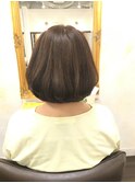 大人かわいいふんわりボブ暗髪20代/30代/40代簡単スタイリング