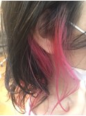 ケアブリーチインナーカラーピンク