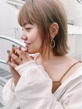 キラ 渋谷(KILLA) 【山下】イルミナカラー グレーベージュ 大人ボブ 髪質改善 黒髪