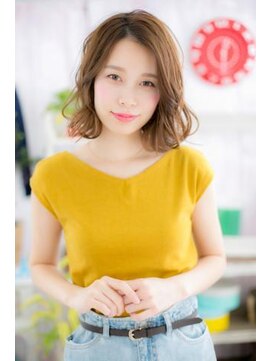 ミック ヘアアンドメイク アップ 駒込店(miq Hair&Make up) 耳かけも◎アシンメトリーレイヤカール小顔くびれミディa1