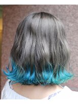 ルーシャス(Luscious)&nbsp;裾カラー（ターコイズブルー）