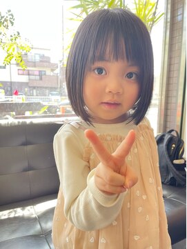 アド ヘア プレイス(adon hair place) キッズ前下がりボブ