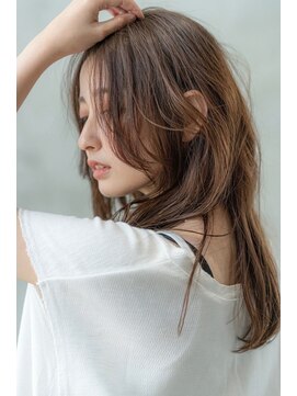 オースティン 調布アミックス(AUSTIN) 大人かわいい前髪セシルカットココアブラウンフリンジウェーブ