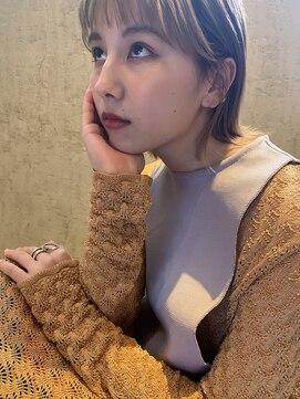 髪質改善と縮毛矯正の専門店 サンティエ(scintiller) オン眉ハイトーン　20代30代