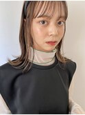 インナーカラー インナーベージュ イヤリングカラー 20代