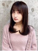 韓国風前髪×レイヤーカット【髪質改善/新宿/レイヤーカット】