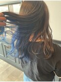 インナーカラー ブルー