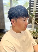 佐賀ツイストスパイラルメンズパーマメンズカットフェード眉毛