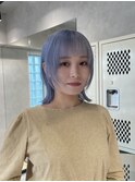 【藤沢】ショートウルフレイヤー/ブルーシルバー/ブリーチ