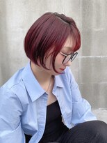 ニュイ 高槻 阪急茨木店(nui)&nbsp;黒髪ボブルフネビージュ小顔ワンレンスペインカール