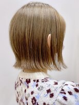 アース 上本町店(HAIR&MAKE EARTH) 大人ボブ20代30代40代ミルクティーベージュ