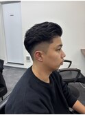 メンズナチュラルフェードオールバック