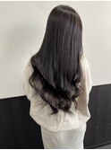 赤み消しカラー/暗髪グレージュ／髪質改善