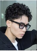 渋谷スパイキーショートパーマフェザーショートメンズショート