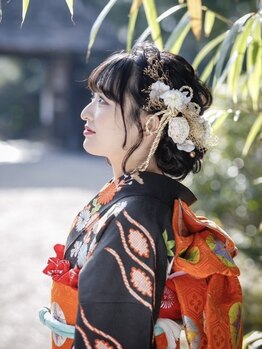 ヘアー クラフト(HAIR CRAFT)の写真/着付けやヘアセットで大事な日を華やかに彩る♪着崩れしにくく、一日中キレイが長く続きます♪