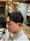 MEN’S HAIR/波巻きツイストスパイラル/リバースセンターパート