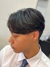 メンズカット+ナニュラルパーマ(ニュアンス、シークレット)