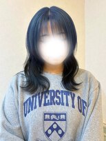 ヘアーサロン リアン 熊谷2号店(hair salon Rien)&nbsp;ブルー×ブラック ルーツデザイン★