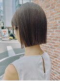 春色◎20代30代小顔見せ切りっぱなしボブ×透明感グレージュ