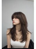 〔Lloyd 大宮〕ダークブラウン×韓国風レイヤースタイル