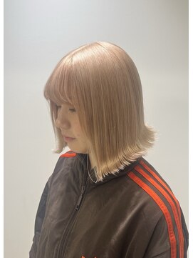 アッシュ 戸塚店(Ash) 戸塚/ハイトーン/ミルクティーカラー/外ハネボブ