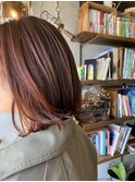 オレンジベージュのレイヤースタイル