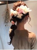 20代・30代・40代似合う小顔ヘアアレンジ♪二次会ブライダル花嫁